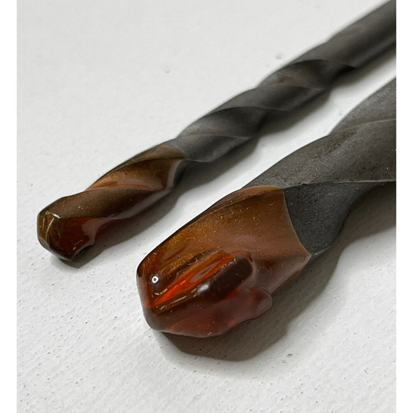 Lot of 2 Milwaukee Hammer Drill Bit Carbide Tip 1/4" x 4 & 1/2" x 6 1/8" Shank - Picture 2 of 4